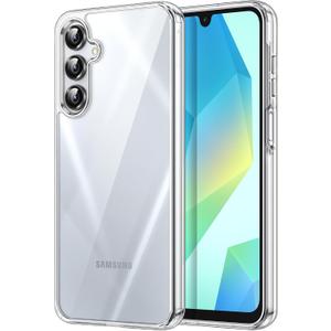 JETech Case for Samsung Galaxy A16 5G / 4G 6.7-Inch, Non-Yellowing Shockproof Bumper Protective Phone Cover, Anti-Scratch Hard PC Back (Clear)