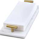 Guest Towel Holder Tray for Bathroom - White Marble-Tray - Napkin Holder for-Bathroom - Paper Hand Towel Holder.