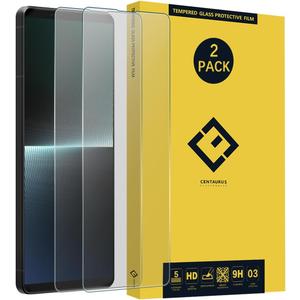 2Pcs Xperia 1 V 2023 Screen Protector,Anti-Scratch 9H HD Clear Xperia 1 V 2023 Tempered Glass Screen Protector Film For S o n y Xperia 1V 2023 6.5 Inch