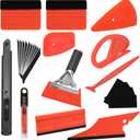 ValueMax Window Tint Kit 10PCS Car Vinyl Wrap Tools Protective Film Installation Set Including Rubber Vinyl Squeegees, Felt Squeegees, Safety Cutter Knife, Utility Knife with Blades