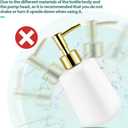 Natheeph Dish Soap Dispenser, Hand Soap Dispenser Ceramic Bottle, Refillable Liquid Great for Kitchen Dish Soap, Hand Soap, Essential Oil & Lotion (Bright White)