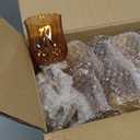 HTTBEIZI 24PCS 7OZ Amber Plastic Glasses, Drinking Champagne Glasses Flutes Crystal Vintage Water Unbreakable Goblets for Wedding, Parties