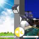 Solar Lights Outdoor, 3 Modes/144 LEDs Solar Motion Sensor Security Lights Wireless IP65 Waterproof with Wide Angle Solar Wall Lights for Patio Garden Garage Yard Front Door