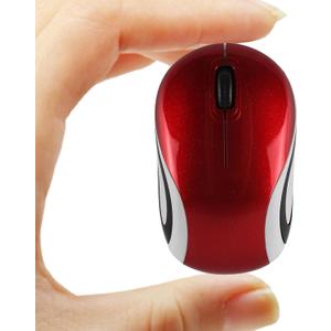 Wireless Mouse Cute Mini Computer Mouse for Laptop Small Size Pocket USB Optical Mice 3 Buttons 1000 DPI Cordless Mouse for PC Kids Gift (Red)