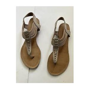 Madden Girl Women’s Sz  6 Triixie Flip Flop Thong Sandals Beige