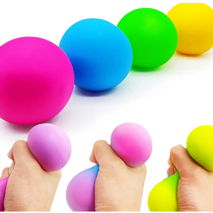 6 Pack Easter Basket Stuffers for Kids , Easter Bunny Squishy Stress Balls, FlourMade Easter Toys for Stress Relief, 6 Colors, Easter Gifts & Decor(Egg Shape) Pack of 2