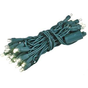 Novelty Lights 35 Light LED Christmas Mini Light Set, Outdoor Curtain Wreath Craft Bottle String Lights, Warm White, Non-Connectable, Green Wire, 13.5 Feet