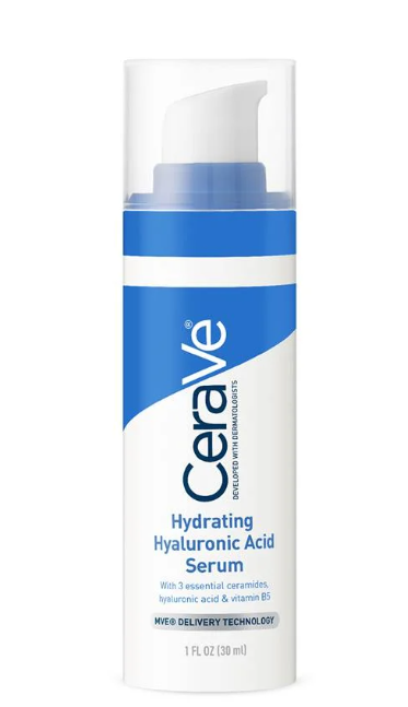 Cerave Hyaluronic Acid Serum for Face with Vitamin B5 and Ceramides, Hydrating Face Serum for Dry Skin, Fragrance Free, 1 Ounce