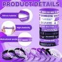 200 Pcs Domestic Violence Awareness Silicone Bracelets Bulk Purple Ribbon Awareness Bracelets Motivational Rubber Bracelet for Men Women Charity Events