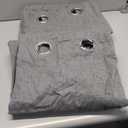 H.VERSAILTEX Linen Blackout Curtains 84 Inches Long 100% Absolutely Blackout Thermal Insulated Textured Linen Look Curtain Draperies Anti-Rust Grommet, Energy Saving with White Liner, 2 Panels, Grey