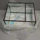 REDHUGO Glass Planter Terrariums with Door, Glass Terrarium Glass Greenhouse, Geometric Plants Terrariums Planter for Moss, Succulent, Indoor Tabletop Centerpiece, Rectangle, Black (Terrarium ONLY)