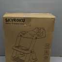 Potty Training Seat, SKYROKU Upgrade Toddler Toilet Seat for Kids Boys Girls, 2 in 1 Potty Training Toilet, Splash Guard AntiSlip Pad Step Stool,New SectorShape Stabilized Base (8899+Grey)