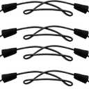 Endoto 2 Pairs Shoelaces for Hey Dude Elastic Strings Replacement Laces Shoes (17Inch, Black)