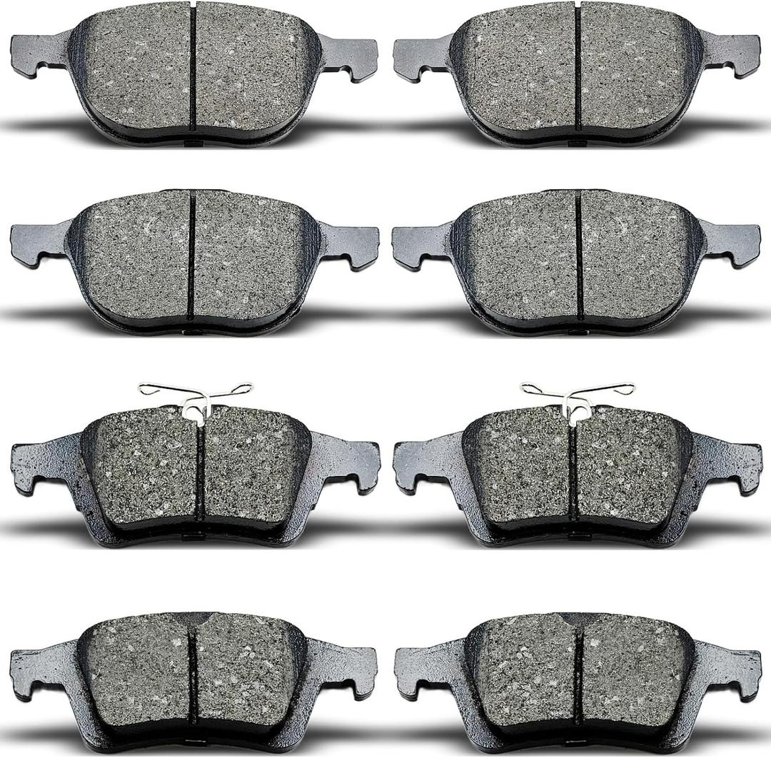 D1044 D1564 8pcs Front Rear Ceramic Brake Pads Sets Fit For 2013 2014 2015 2016 For Ford Escape,2013 2014 2015 2016 2017 For Ford C-Max