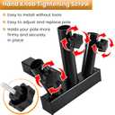 Universal Hitch Mount 4 Flag Pole Holder for Jeep SUV RV Pickup Car Truck Camper Trailer with Standard 2 inch Hitch Receivers Bracket with Anti-Wobble Screw (Black 4 Flagpoles)
