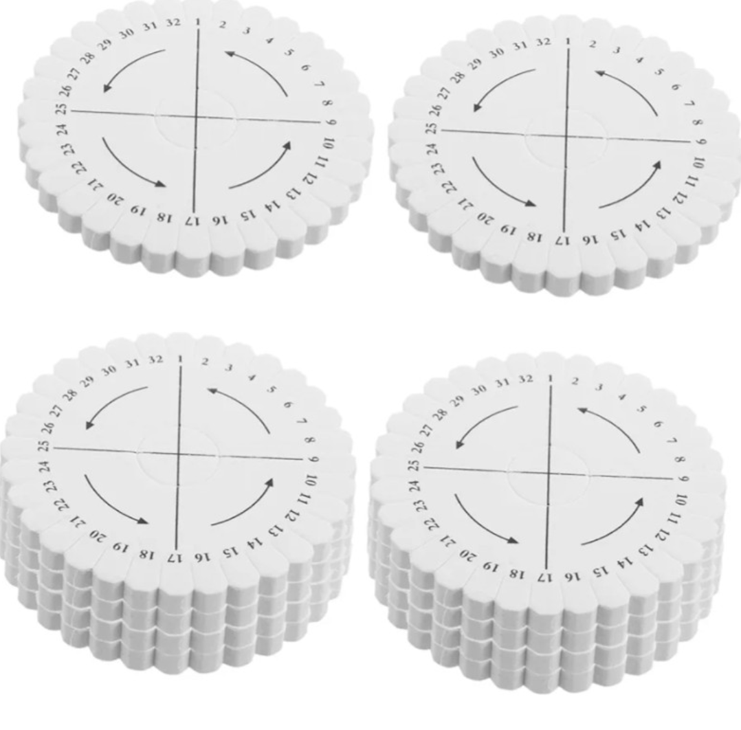 jojofuny 7pcs Kumihimo Disk for Beginners, Japanese Braiding Tool with 32 Slots - Friendship Bracelet Weaving Supplies for DIY Jewelry Making & Creative Crafts