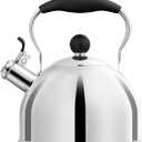 Whistling Tea Kettle for Stovetop, 2 Quart Small Tea Kettle for Tea and Coffee, 1.8L Food Grade Stainless Steel Tea Pot, Hot Water Kettle for Stove Top, Water Boilers (Stainless Steel)