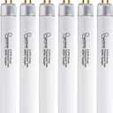 21 Inch F13T5/DL Fluorescent Light Bulb, 6500K Daylight, T5 13 Watts Fluorescent Replacement Bulb for Counter and Cabinet Fixture, G5 Base - 6 Pack