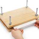 JUPEAN Book Press7.9x11.6 Wooden Book Binding Press Bookbinding Kit Portable and Easy Assemble Books Binding Kits Flower Press for DIY Bookbinding