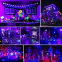 8 Pack 50W Black Light, LED Blacklight Flood Light with US Plug and Switch, Black Lights for Glow Party,Halloween,Body Painting,Birthday Party,Fluorescent Painting and Fluorescent Tapestry