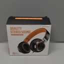 AILIHEN Kids Headphones, Headphones Wired with Microphone and Volume Control Folding Stereo Corded On-Ear 3.5mm Headset for Boys Girl Cellphones Tablets Chromebook Laptop Computer (Black/Orange)