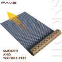 FAVE Blue Gold Table Runners Reversible Stain Table Runner for Rectangle Table Dimensional Embossed Dining Table Decor(Dual-Tone Sapphire Blue & Apricot,72x11)