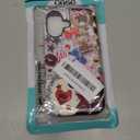 DAIZAG Case for iPhone 16,Mixed 2 Layer Design Shockproof Soft TPU Ddouble Protection Phone Case for iPhone 16-Conch Red Pearl Collage