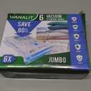 6 Pack Jumbo Vacuum Storage Bags (40"x28"), Reusable Vacuum Sealer Compression Space Saver Bag for Clothes, Mattress, Blanket, Duvets, Pillows, Comforters, Quilt, Travel (Pump Not Included)