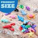 JOYIN 12 Pcs 3D Printed Ocean Animals Set, Mini Animals 3D Printed Toys - Cute Articulated Flexible Figurines Fidget Toys for Party Favors Birthday Gifts Desk Pets Office Home Decor