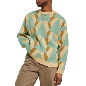 Oversize Jacquard Sweater, Small