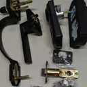 Veise VE017-H Fingerprint Smart Front Door Lock Set, App Control, Keyless Entry Deadbolt with Handle, Smart Deadbolt, Emergency Power Port, Touchscreen Keypad, Auto Lock, Easy Install, Matte Black