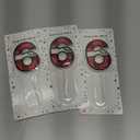 3 x Game Themed Birthday Candles for Boys Girls, Number 6 Candle, Pixels Cake Topper, Cartoon Game Birthday Party Decoration