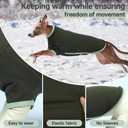 Yternal Fleece Dog Sweater with Turtleneck, Cozy Lightweight Pullover Dogs - Stretchy Soft Thermal Wear for Puppy Small Medium Large Breeds ArmyGreen XS