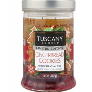 Tuscany Candle Limited Edition 18 0z Gingerbread Cookcies