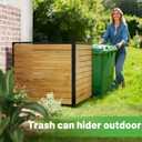 2 Panels No Dig Wooden Privacy Fence Screen, 42" H X 40" W Outdoor Air Conditioner Fences, Hide Trash Bins Or Ac Units, Decorative Garden, Patio, Backyard Fence -Temporary Fencing