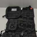 Universal Tactical Vehicle Seat Back Organizer Panel with 5 Detachable MOLLE Pouches - Medical, Phone, Storage Pouch, Suitable for Vehicles Such as Jeep, Truck, SUV, Ford, Chevrolet, etc