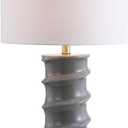 JONATHAN Y JYL3052A Taipei 28" Ceramic LED Table Lamp Contemporary Transitional Bedside Desk Nightstand Lamp for Bedroom Living Room Office College Bookcase LED Bulb Included, Dark Gray