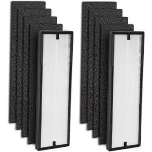 NEA-F1 H13 True HEPA Replacement Filter for Eureka NEA120 and Toshiba Smart WiFi Air Purifier2 Pack NEA-F1 H13 True HEPA Filter and 7 Pack NEA-C1 Activated Carbon Replacement Filter