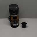 Horavie Mini Single Serve Coffee Maker for K Cup and Ground Coffee, Fast Brew One Cup Coffee Machine with Descaling Reminder and Water Window, 6 to 12 oz. Brew Sizes, Black