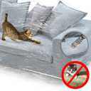 KEBE Clear Thicker Plastic Couch Cover for Pets, Heavy Duty Waterproof Shield Cat Dog Scratch Proof Protector Plastic Cover for Couch, Non-Slip Sofa Slipcover for Storage and Moving