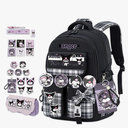 Anime Backpack for Women Men with 21Pcs Accessories New Semester Gifts Bag with Cute Pins ID Card Holder Animal Anti-Theft Backpack Travel Aesthetic Hiking Daypacks E