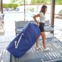 Extra Large (75 Gallon) Heavy Duty Rolling Blue Duffle Bag Quilted, Durable Moving & Storage Bag with Wheels for Dorm, Holiday, Travel or Seasonal Use by Simple Living Solutions
