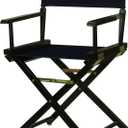 Casual Home 18" Director's Chair Black Frame with Navy Canvas, 18 in