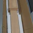 1 Pcs 48" Red Oak Stair Newel Post with 3 1/2" Post and 4 1/2" Sleeve, Wood Box Newel with Pedestal for Staircase, Plain Style Wood Balusters Interior for Stair Remodeling