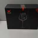 FrutPunch Hand-Blown Crystal  Glasses Set of 4, 16OZ, Long Stem Glasses for Christmas and Wedding Gifts (4)