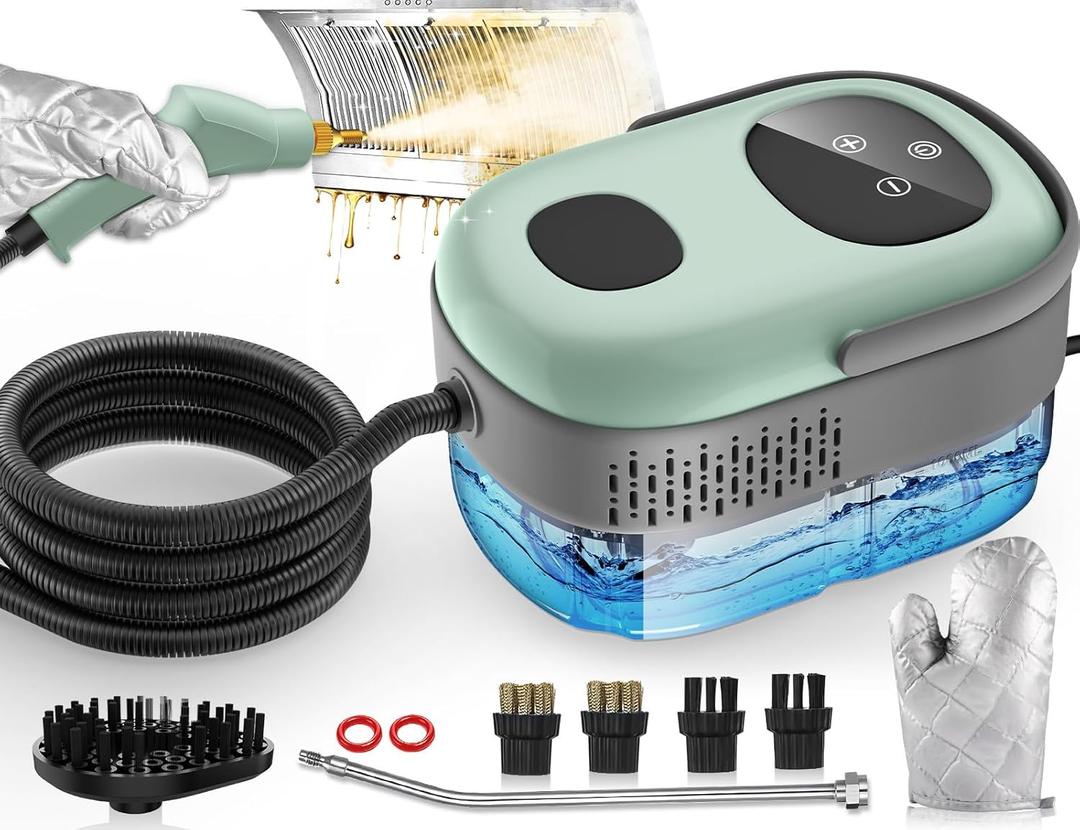 Steam Cleaner, 2500W High Pressure Multipurpose Steamer for Cleaning, 10S Fast Heat-Up 6 Gears Adjustment, Chemical-Free Handheld Steam Cleaner with 37.2OZ Large Tank for Home Kitchen Car Tile Carpet