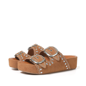 Platform Sandals For Women Raffia Espadrilles Open Toe Flatform Sandals Slip On Slide Sandals Casual Woven Sandals Summer Beach Sandals, 8