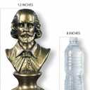 Resin Statue of William Shakespeare Bust, Vintage Bust Sculptures Home Decor for Living Room, 12 Inch Aesthetic Shelf Decor for Office Table, Unique Broadway Gifts, Renaissance Style
