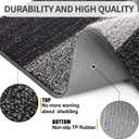 Kitinjoy Indoor Outdoor Door Mat, 36x24 Non-Slip Absorbent Dirt Trapper, Low-Profile Washable Inside Entrance Front Floor Mat, Sturdy Soft Entry Doormats for Entryway, Grey