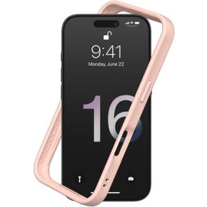 RhinoShield Bumper Case Compatible with iPhone 16 Pro | CrashGuard - Shockproof Slim Design Protective with Military Grade Drop Protection - Blush Pink